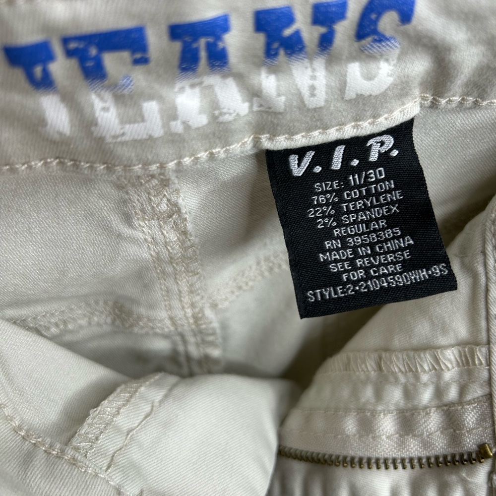 VIP Women's Straight Leg cargo Khaki Jeans with pockets - Picture 4 of 10